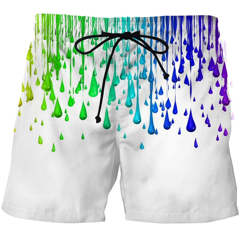 Pantalones cortos con estampado de grafiti para hombre, bañador informal con estampado 3D de arte divertido para playa, 2023