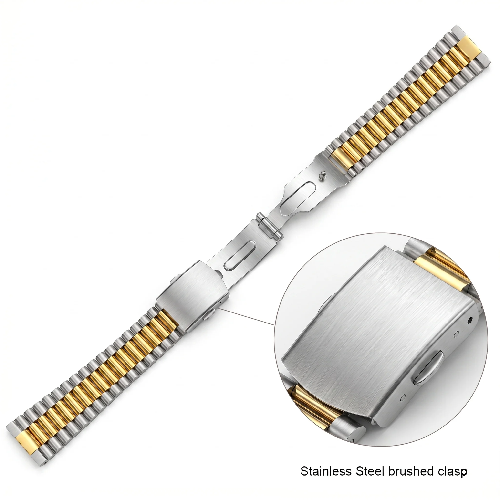 316L Stainless Steel Watch Band Bracelet Silver Gold Women Watchbands 12mm 14mm 16mm 18mm 20mm Clock Wrist Strap Clasp