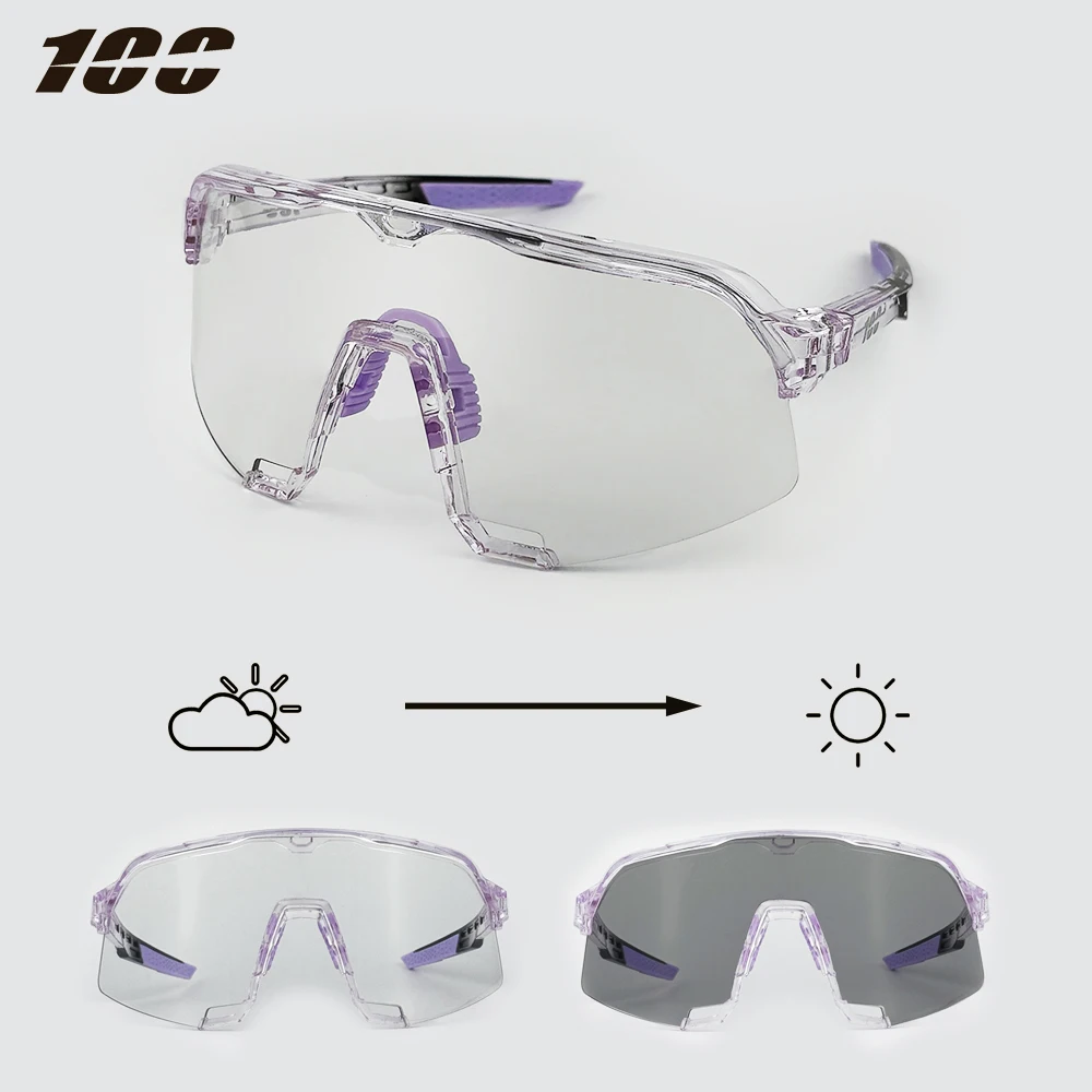 AliExpress 100 Men Women Photochromic Cycling Sunglasses Outdoor UV400 MTB Bicycle Glasses Sports Road Mountain Bike Eyewear