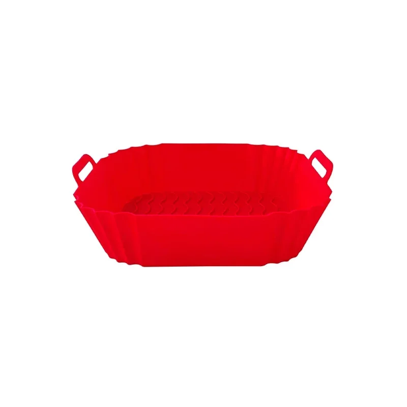 1 PCS Square Silicone Air Fryer Liners 8 Inch Reusable Air Fryer Accessories - for 4 to 7 QT Oven Microwave Accessories