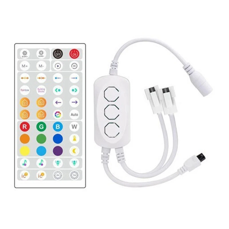 LED Controller 44 Keys Bluetooth Voice-Activated Intelligent Dimming Color Temperature Strip Light Controller