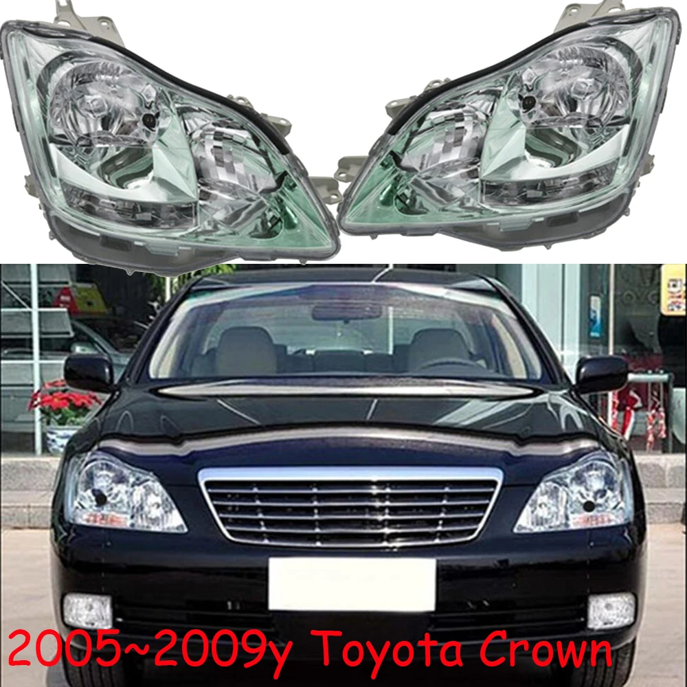 1pcs car bumper headlamp for Toyota Crown headlight 2003~2009y car accessories head lamp for Toyota Crown fog light