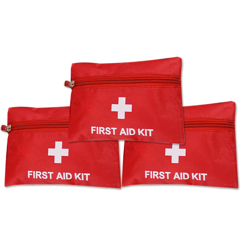 Emergency Medicine Storage Bag Outdoor Camping Hiking First Aid Empty Bag Emergency Pouch Bandage Tape Prep Pads Organizer Bag