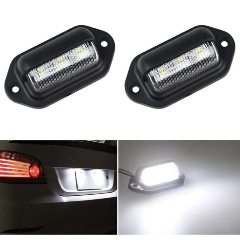 1pcS DC12-24V LED License Plate Light 6500K For Trucks/SUV/RVS/Boats/Trucks General Side Lights Waterproof IP65 Tail Light Refit
