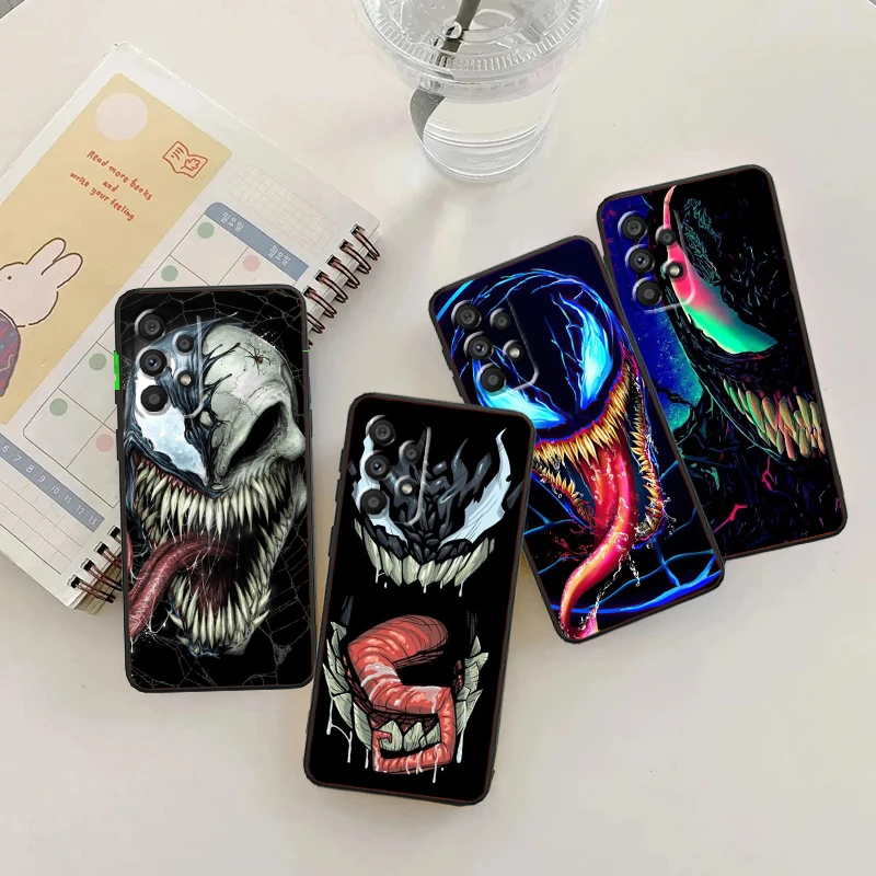 

Marvel Venom Cool For Samsung A53 A52 A33 A32 A51 A71 A21S A13 A73 A50 A22 A23 A03 A72 A54 A12 5G Black Cover Phone Case