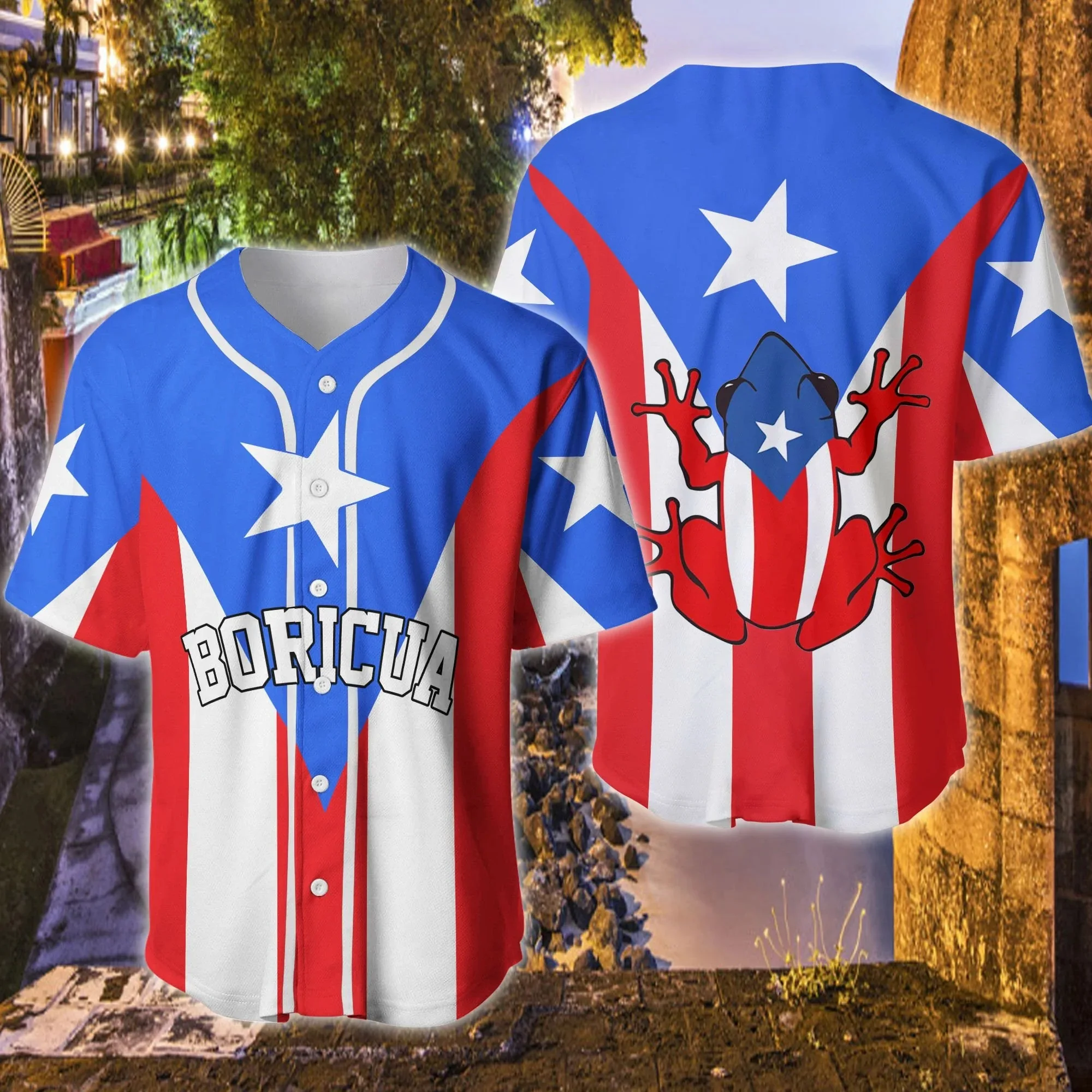 Custom Name PUERTO RICO Love Country Flag 3D Printed Baseball Jersey Summer Shirt Men's Tops Tee Oversized Streetwear-9