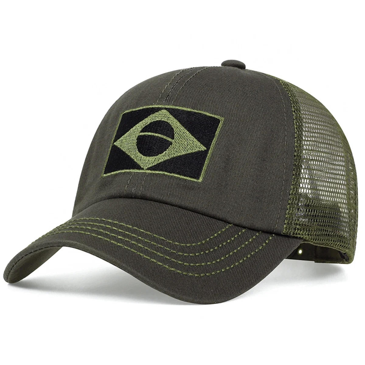 Gorras de béisbol con bordado de bandera brasileña Unisex, gorras informales ajustables para exteriores para primavera y verano, gorra deportiva con protección solar