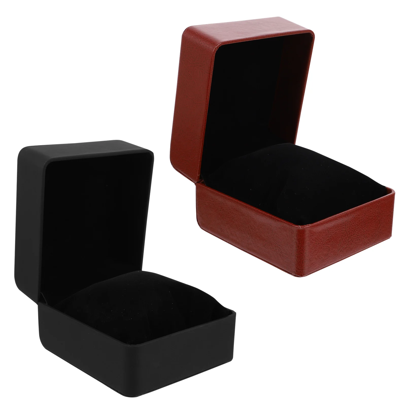 

2 pcs Watch Box Collection Portable Organizer PU Display Case for Storage Jewelries Accessories Watch Cases