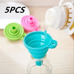 Foldable Funnel Silicone Portable Mini Funnels For Fuel Hopper Beer Oil Leak Household Liquid Dispenser Kitchen Accessories