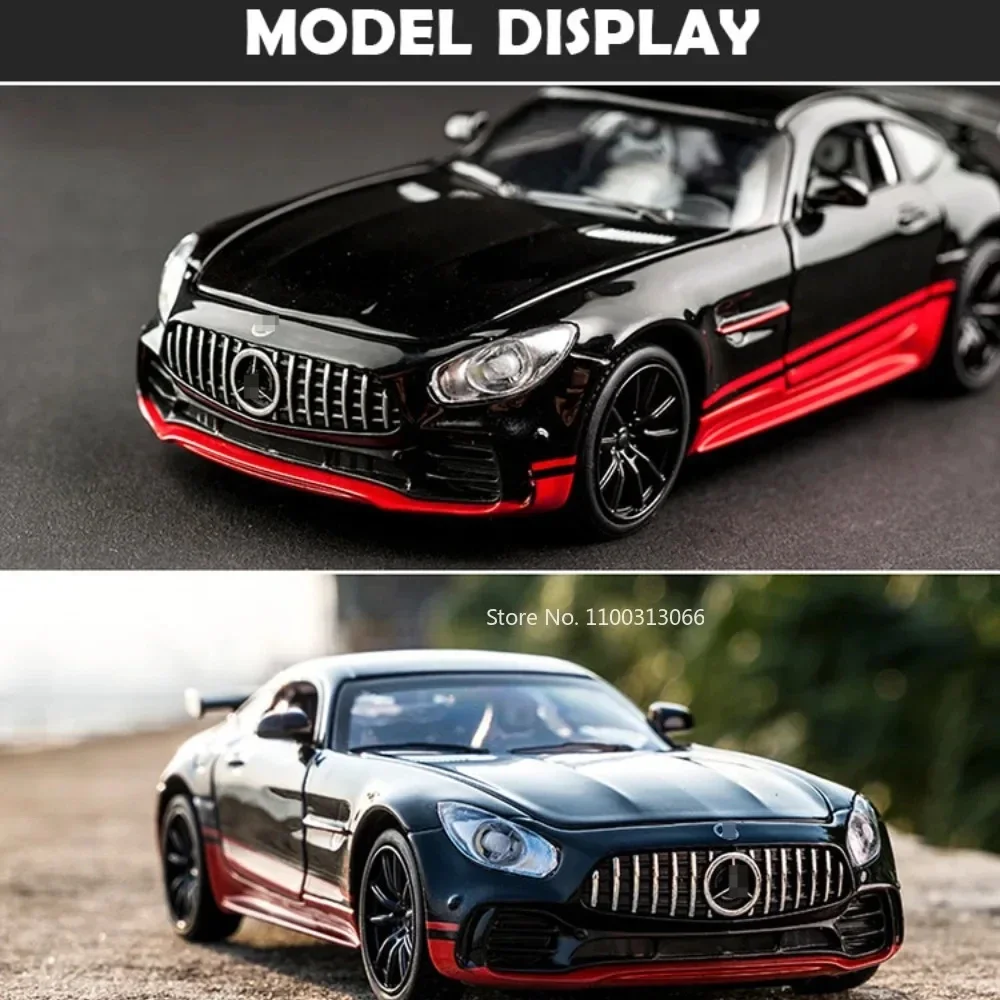 Modelo de coche de aleación GTR a escala 1:24, modelos de Metal fundido a presión, vehículos de juguete con coche extraíble, regalos para niños