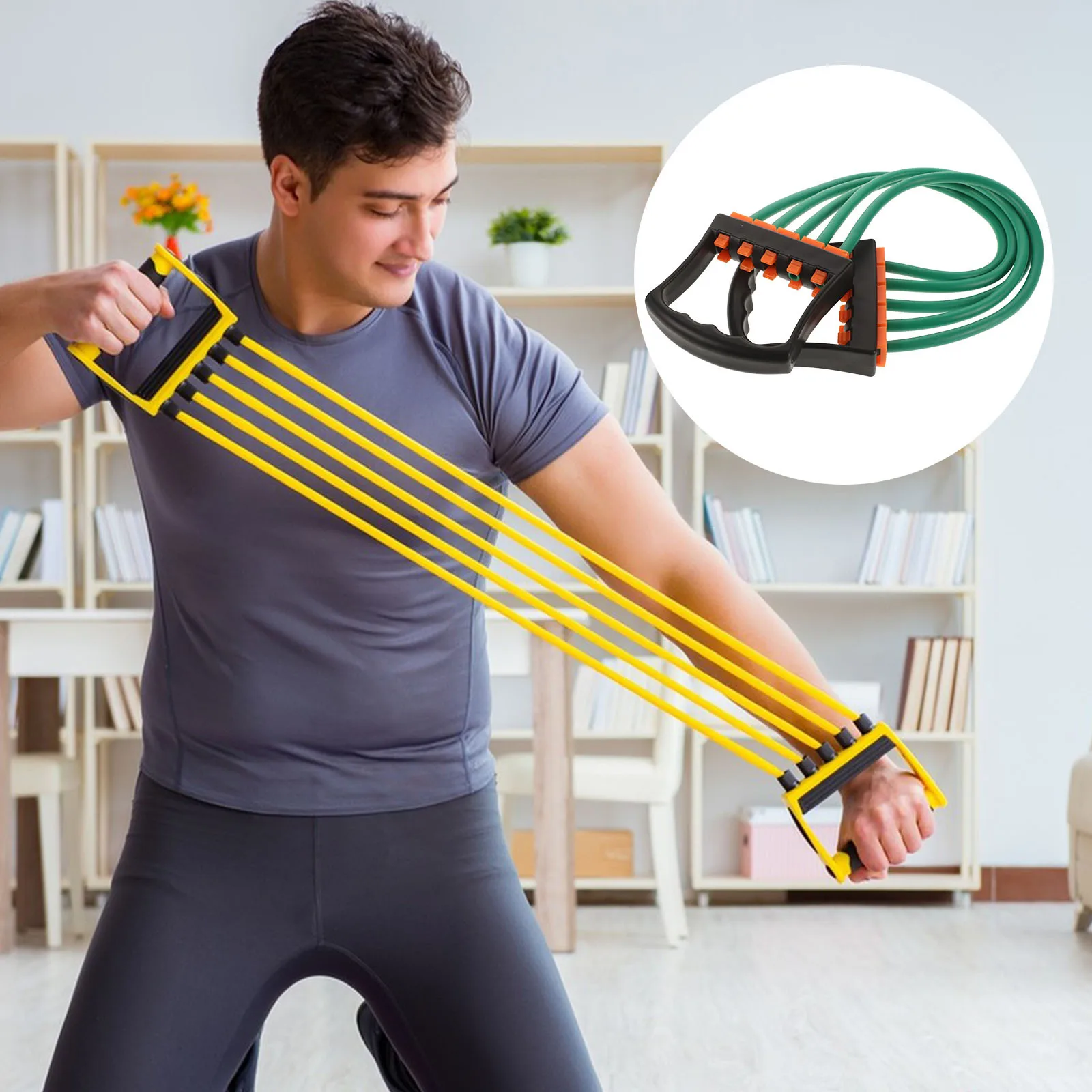 

Chest Expander Rope Heavy Duty Resistance Band For Men Chest Workout Exercise Handle Pulling Strap Gym Accessory Long Elastic
