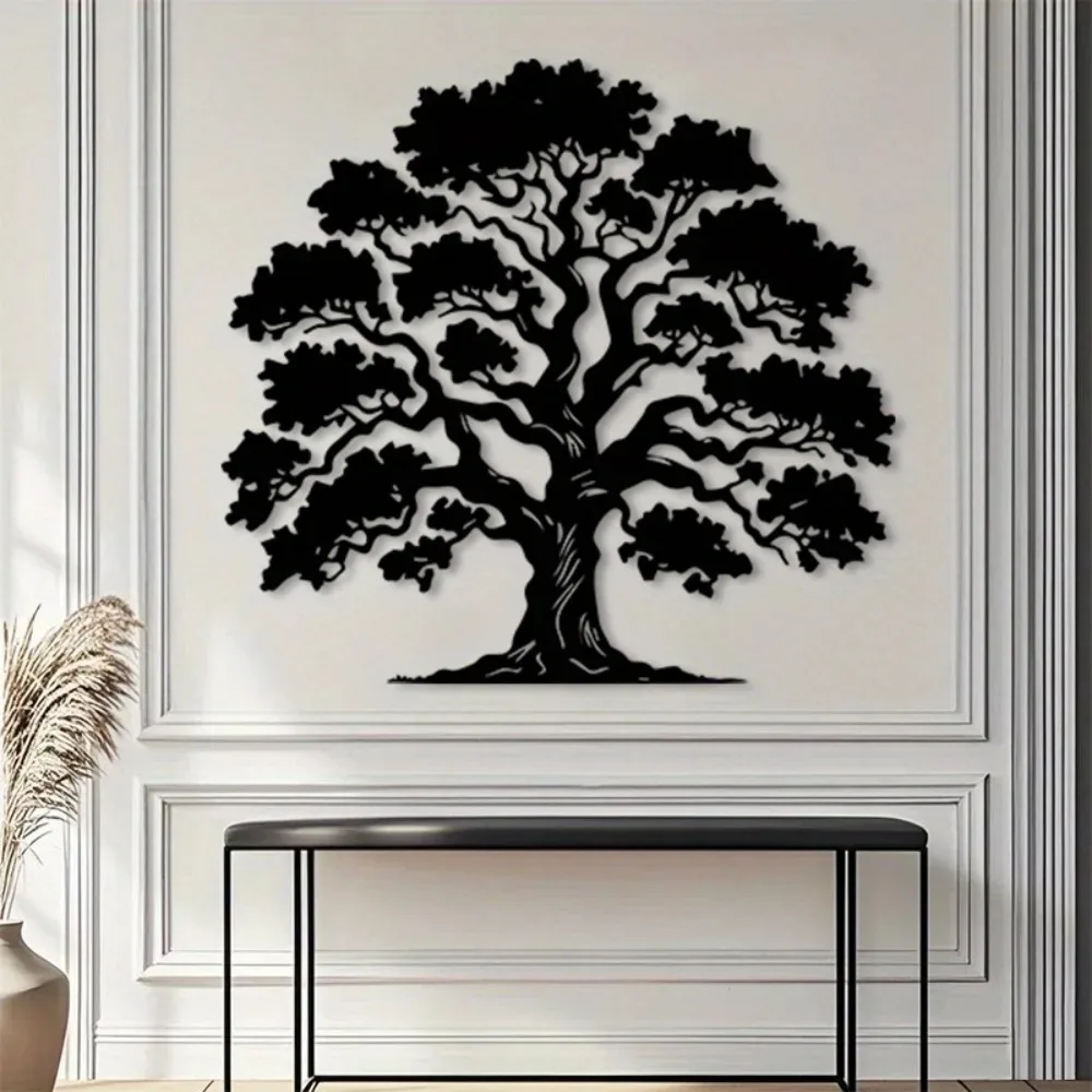 Tree of Life Aluminum Wall Art Vintage Powder Coated Metal Sculpture Garden Entryway Rustproof Decor Gift Ornament