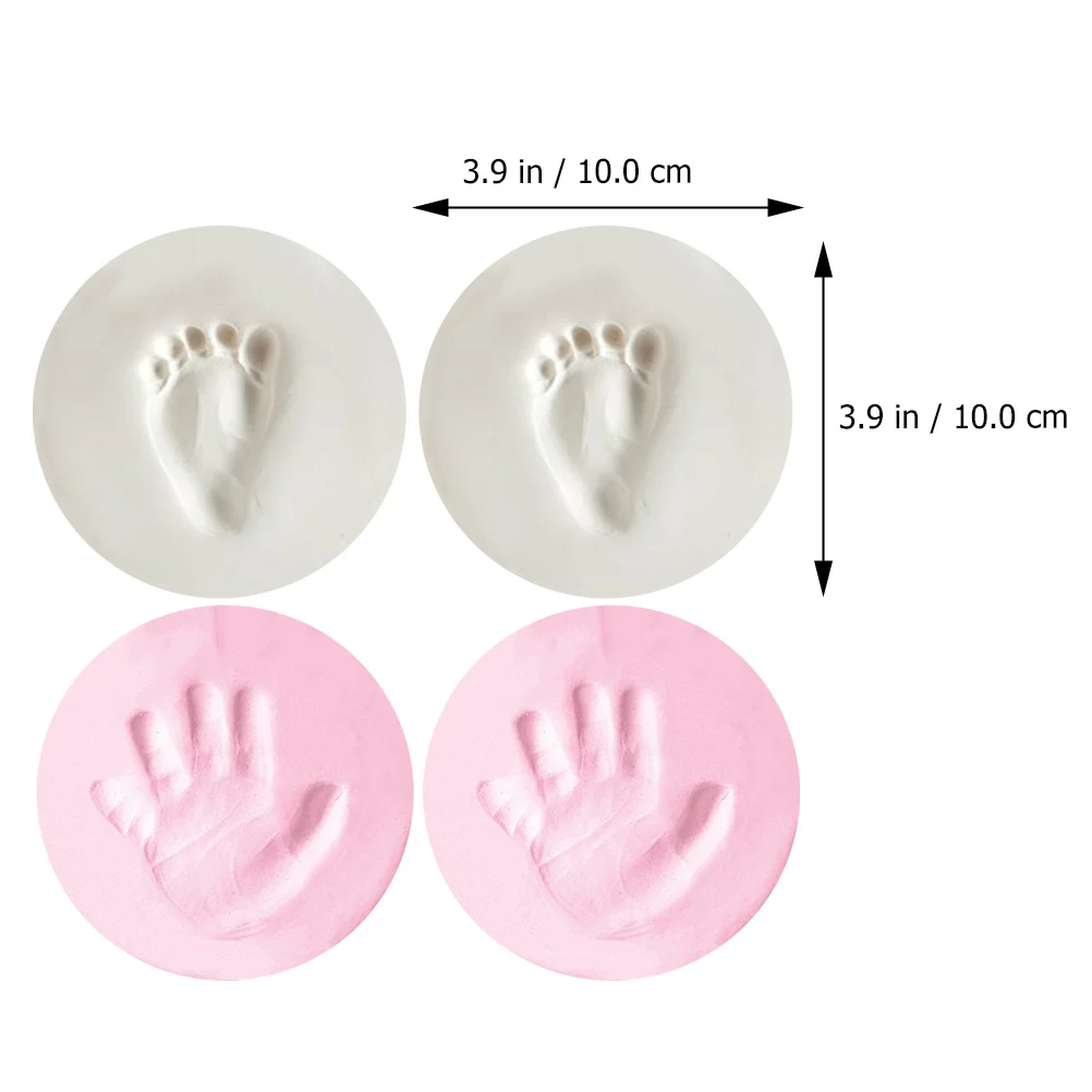 

4Pcs Hand Foot Print Memory Set Non-Toxic Baby Handprint Keepsake Ideal for Birthday Gift Nursery Home Decoration