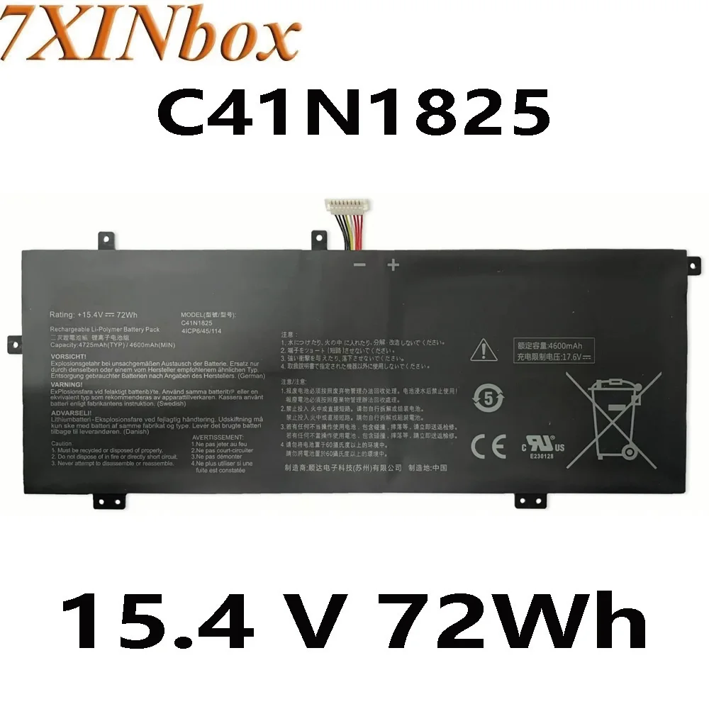 7XINbox C41N1825 15.4V 72Wh Laptop Battery for Asus VivoBook 14 X403FA ADOL13F ADOL13U ADOL14FA 0B200-03250000