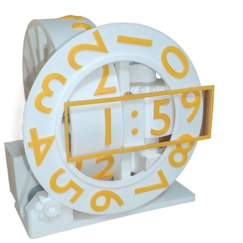 

Three-axis digital mechanical clock bedroom tabletop ornament three-dimensional 3d