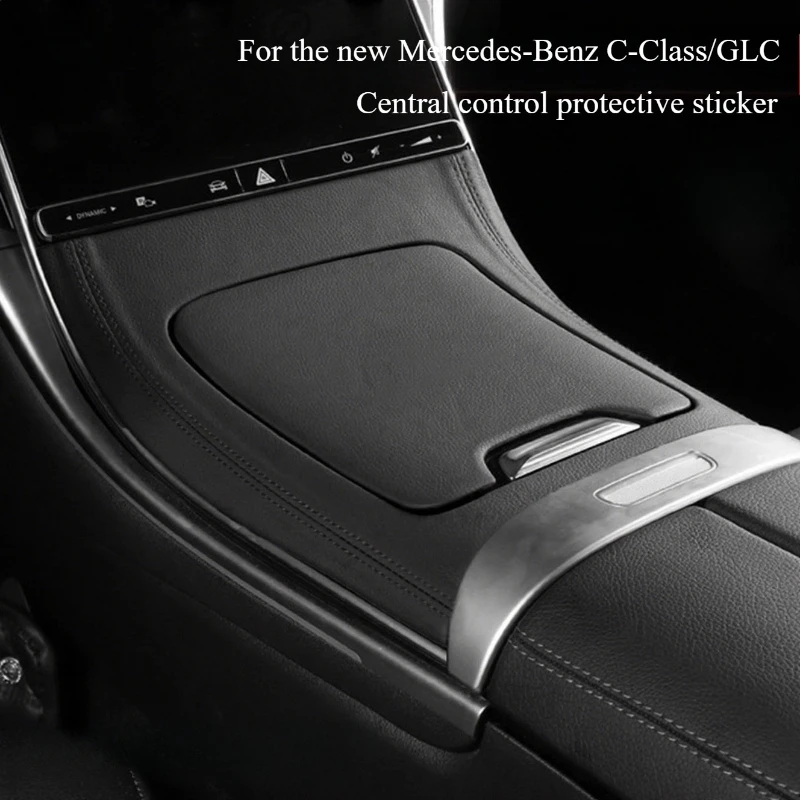 

For 2022-2025 Mercedes-Benz C260l Central Control Panel Glc Leather Protective Cover Film Car Interior Decoration Products