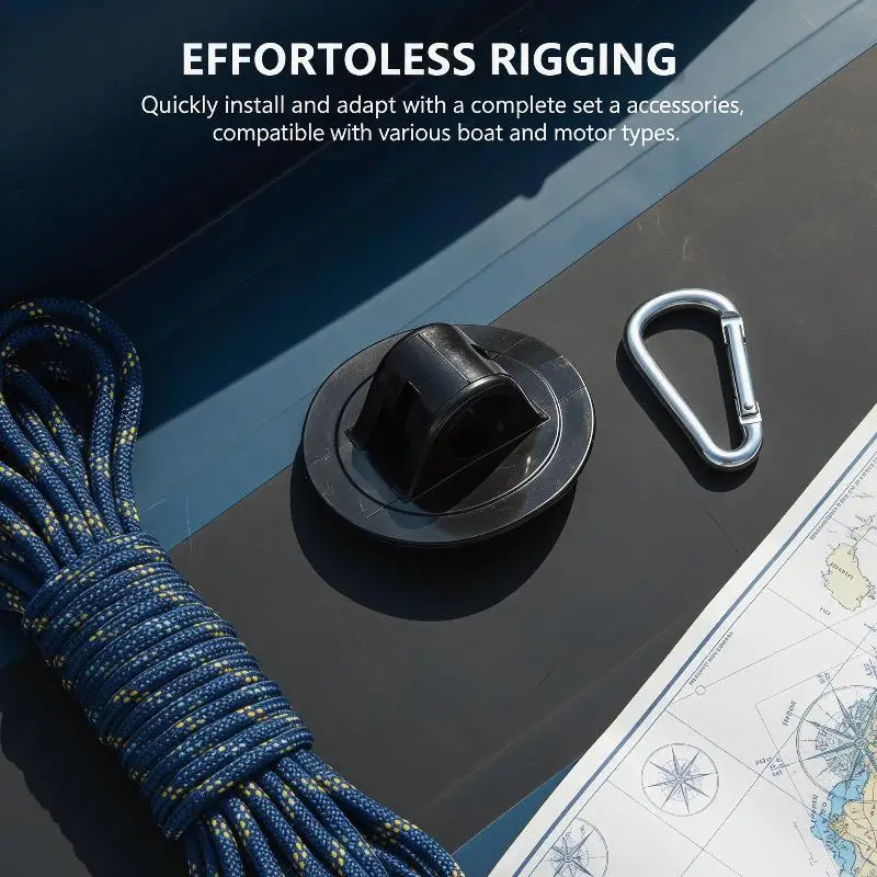 Secure and Durable Inflatable Kayak with Engine Mount and Rope Hooks for Safety and Stability