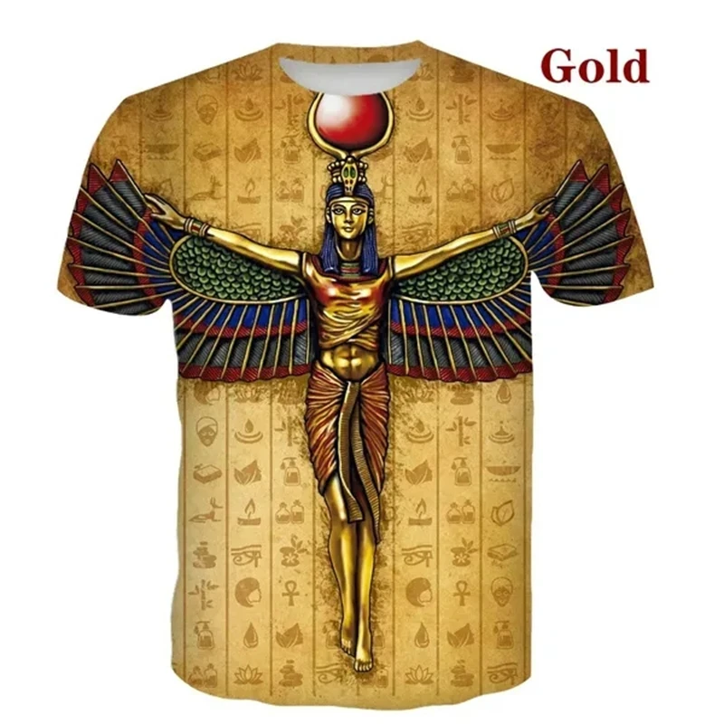 Horus Ancient Horus T-shirt Egyptian God Eye Of Egypt Pharaoh Anubis Face T Shirt For Men Women Funny Tops Streetwear Tees Homme