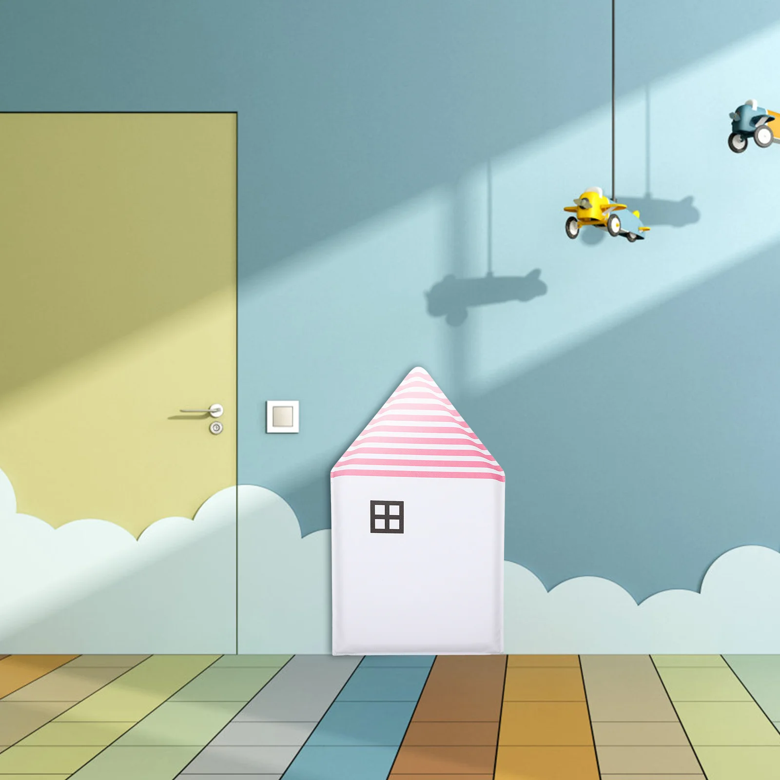 سجادة لعب مضادة للتصادمات، بطانة حائط ناعمة، ملصق حائط بتصميم كرتوني، سجادة لعب آمنة لحضانة المنزل