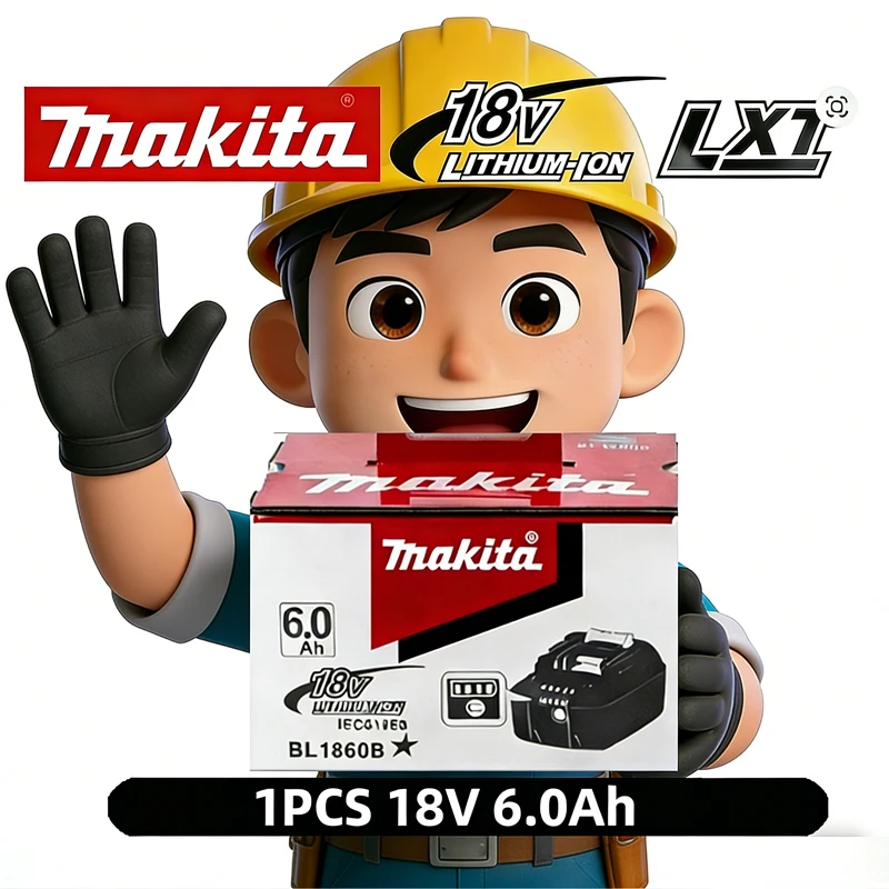 

Makita 18V 6.0Ah 5.0 3.0 2.0 Rechargeable Lithium Battery with LED Indicator High Capacity for Makita Cordles Power Tool Battery