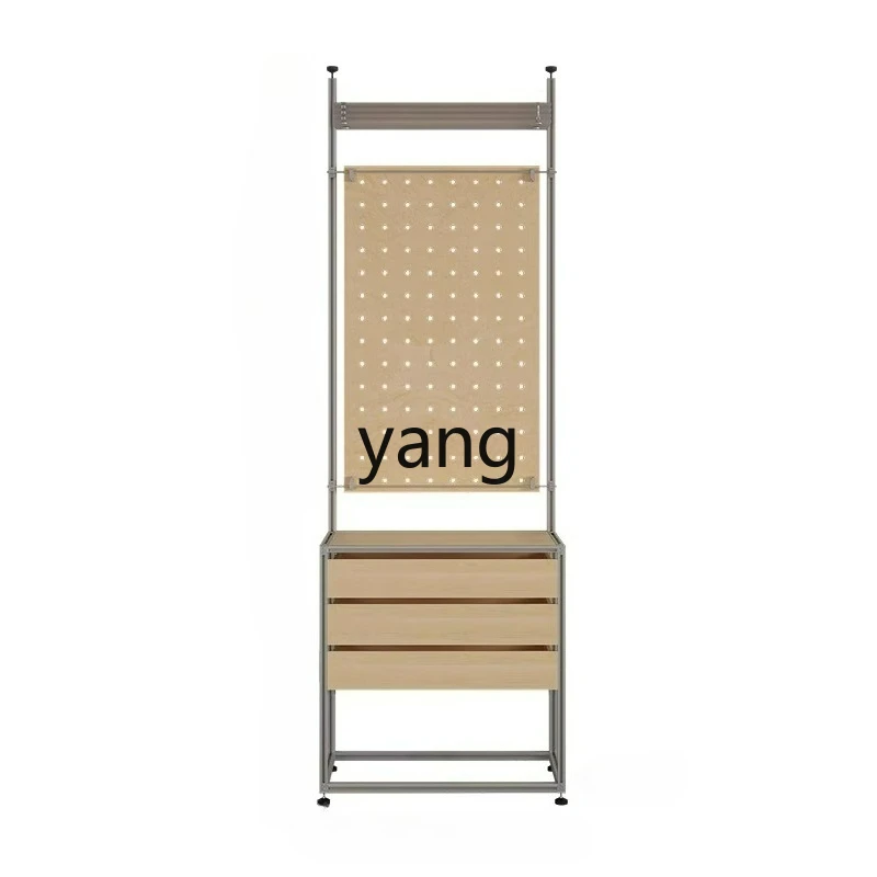 

LTT ocean plate aluminum profile display cabinet clothing store jewelry hole plate display rack locker
