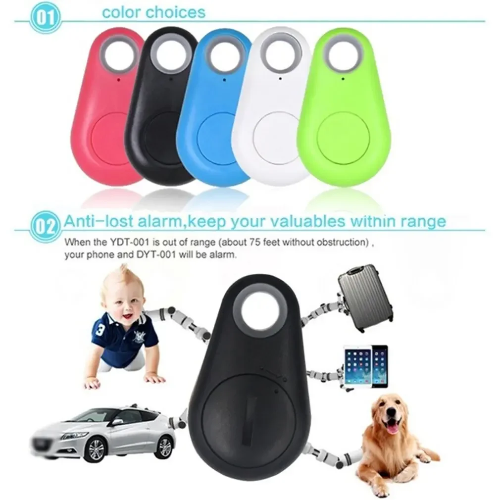 Smart Mini GPS Tracker Dog Pets Bluetooth-Compatible 4.0 Anti-lost Alarm GPS Locator Wireless Positioning Wallet Pet Key