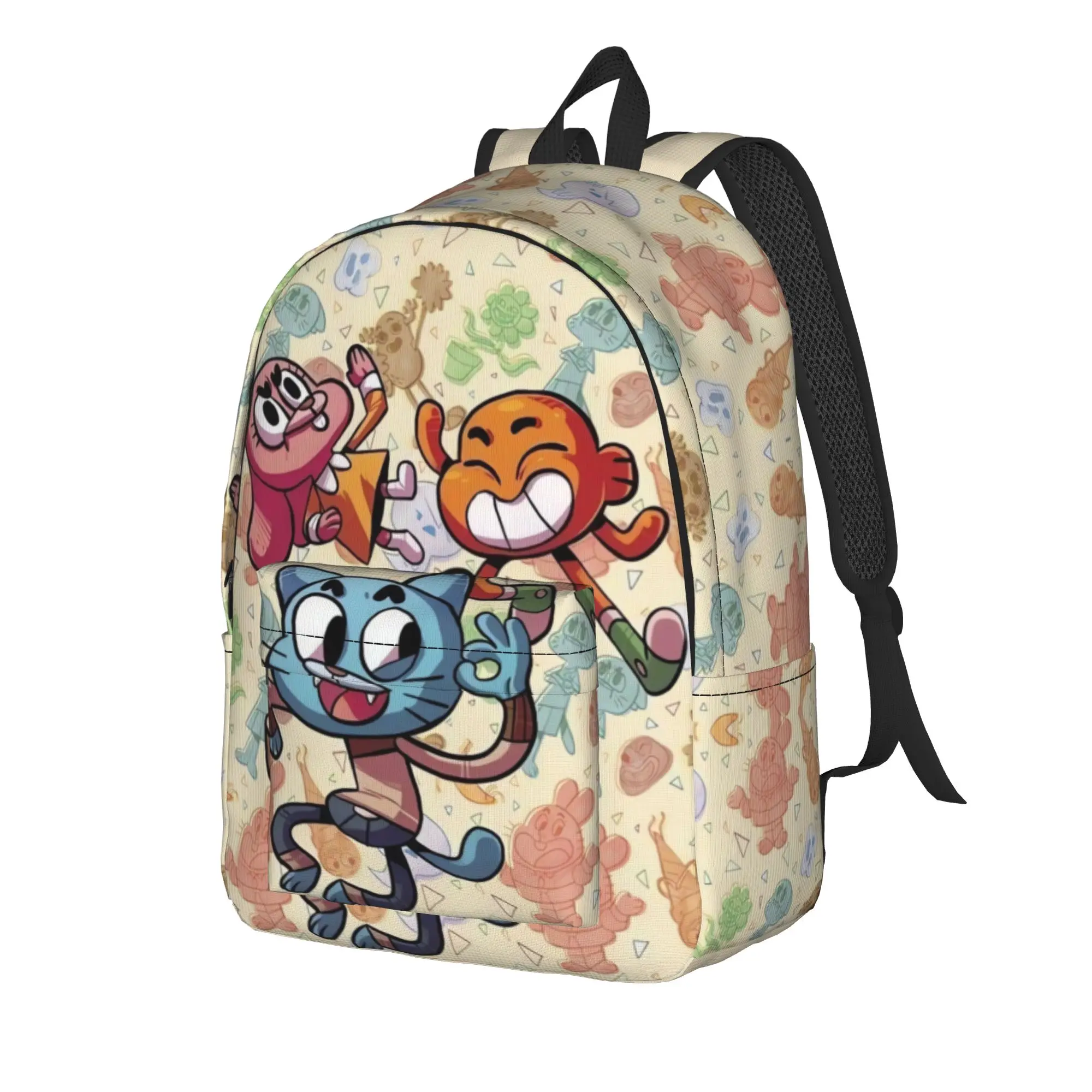 Gumball Gum Ball Watterson Amazing Cartoon Backpack  Casual Backpacks Teen Outdoor Breathable School Bags Colorful Rucksack