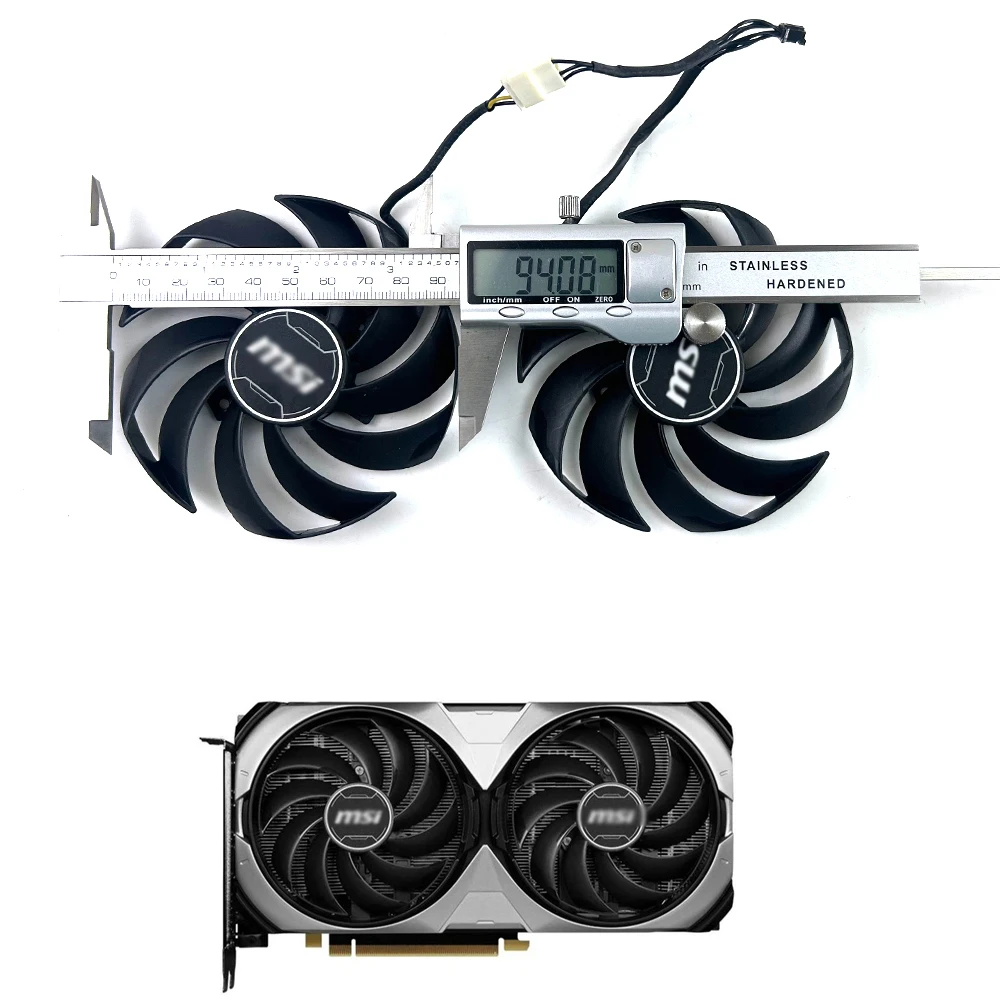 NEW Cooling Fan 95mm 4pin PLD10010S12HH RTX4070 GPU FAN For MSI RTX 4070 4070S VENTUS 2X GPU Cooler Fan