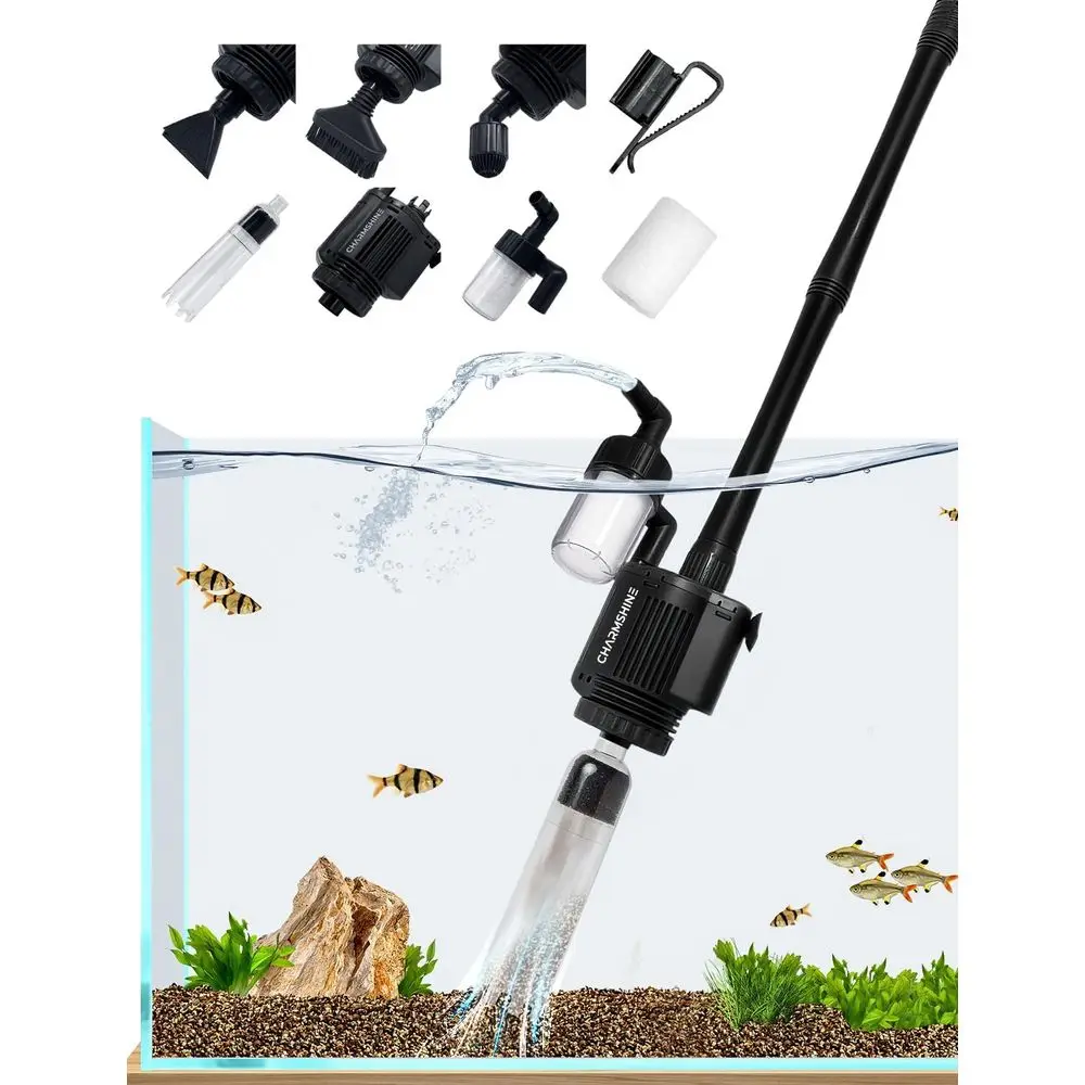 

Gravel Cleaner Removable Tank Vacuum Water Changer for Freshwater and Saltwater Tanks with Filter Cup and Hose Clamp