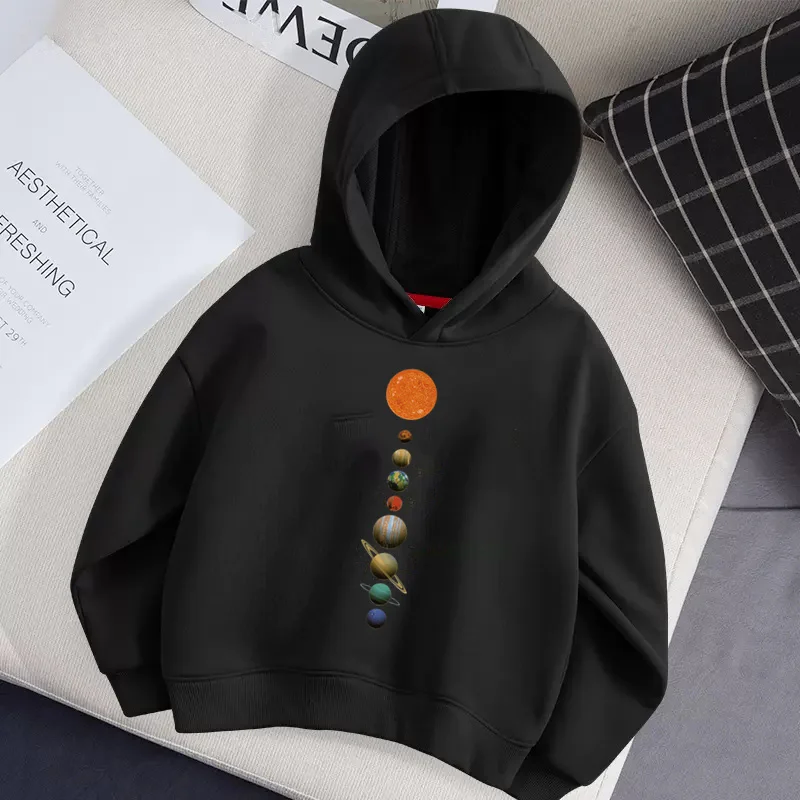Aimi Lakana Kinder Winter Jogging Pullover Jungen Freizeit Hoodie Sonnensystem Design Mantel Langarm Kleidung