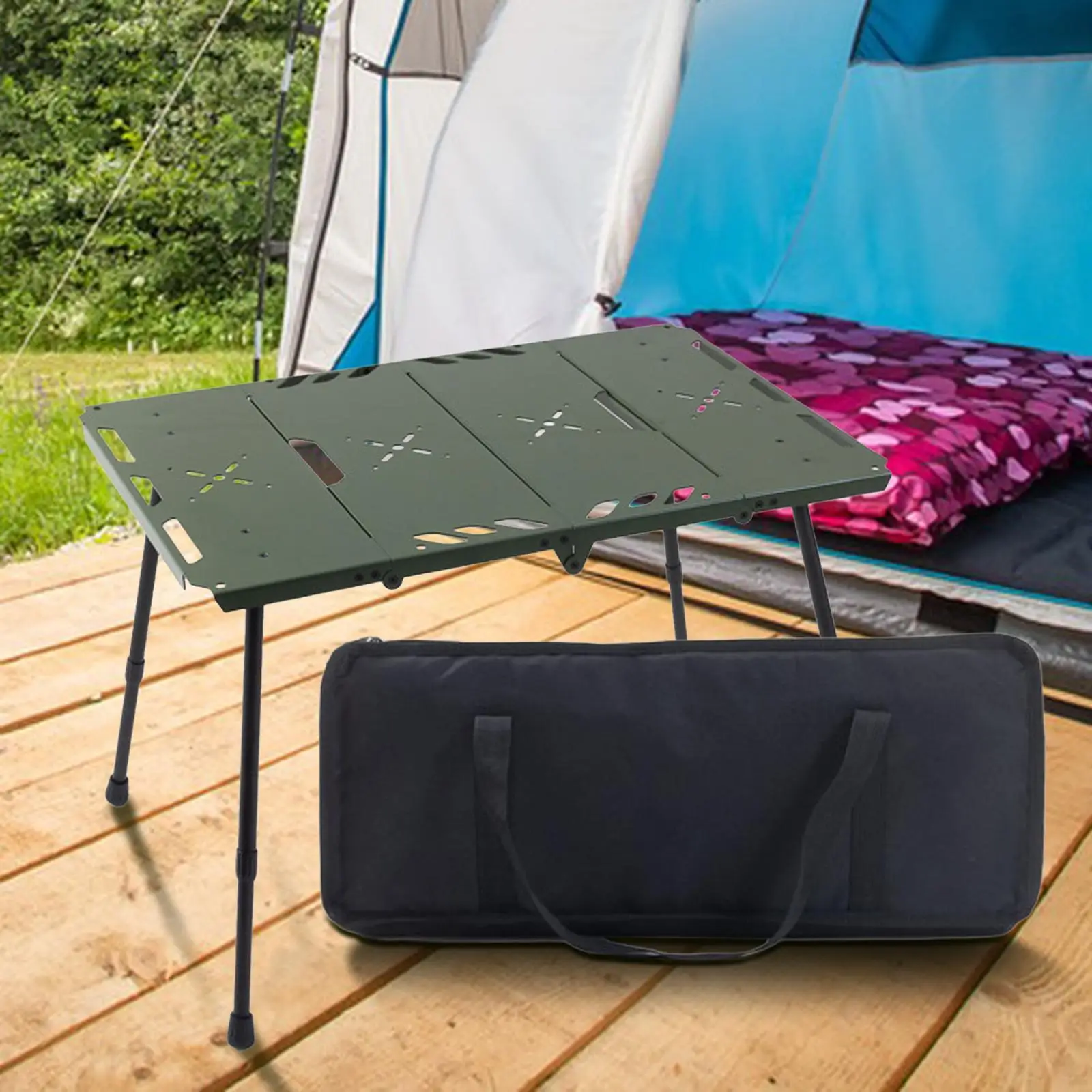 

Folding Table Portable Foldable Aluminum Alloy for Hiking Garden Backpacking