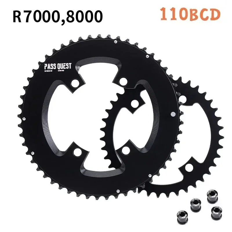 

PASS QUEST Двойная звездочка 46-33T/48-35T/50-34T/52-36T/53-39T54-40T Звездочка HOLLOW/закрытая 110BCD для Ultegra R7000, R8000,105