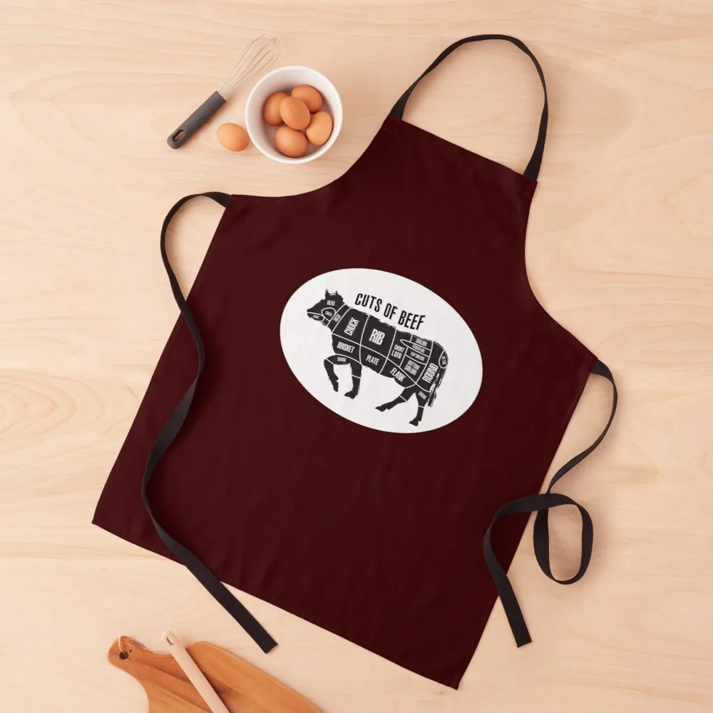 

Cuts of beef chefsApron kitchen wear Long apron