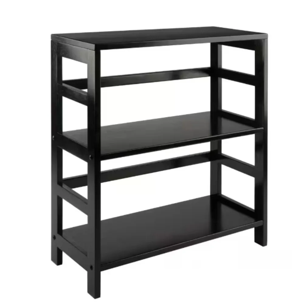 

29in H Shelf Storage, Book, 2-Tier Wide in Espresso Finish for Bedroom Living Room Home