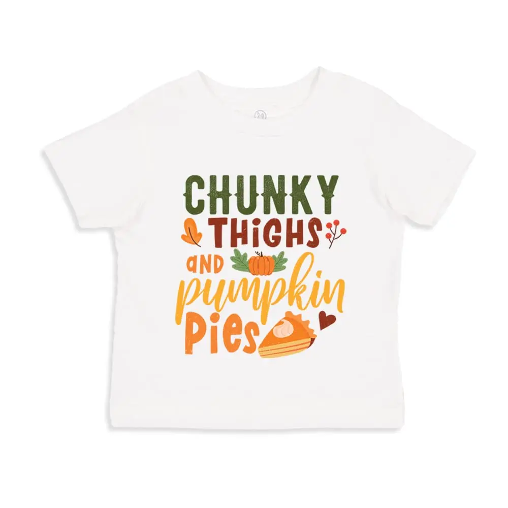 Chunky Thighs and Pumpkin Pies Thanksgiving One PieceCartoon vintage Luxury oversizedHigh quality animation pattern