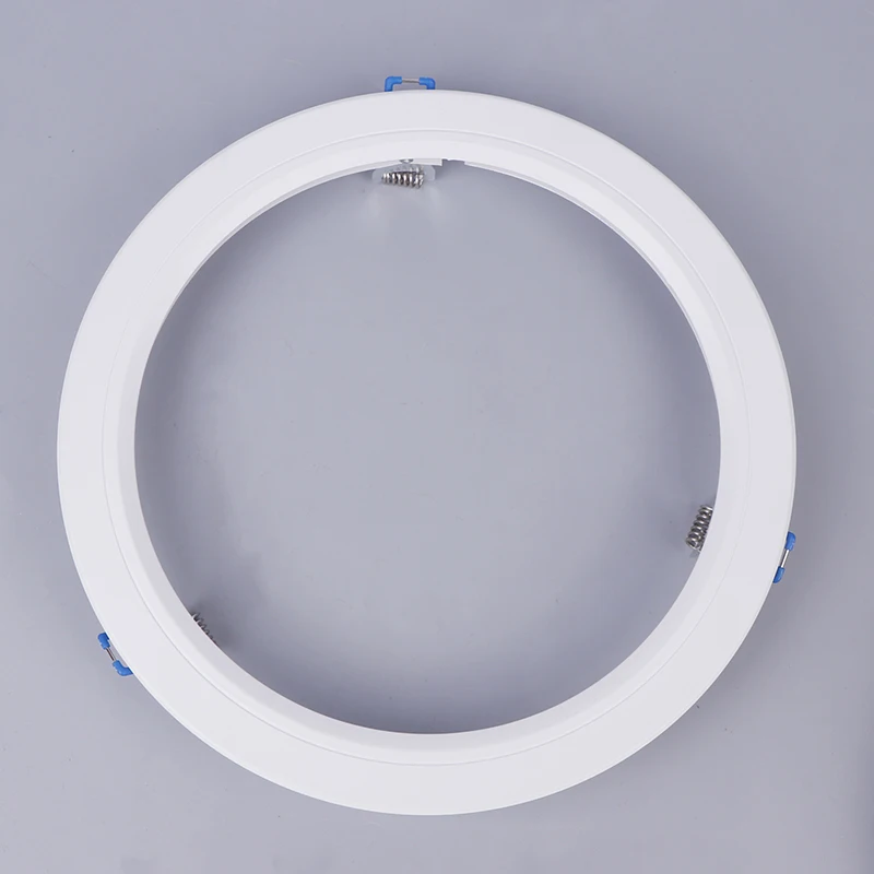 Soportes de foco LED para Downlight, adaptadores de soporte de luz, anillos de sombra de lámpara, agujero, marcos exteriores blancos, círculos recortados