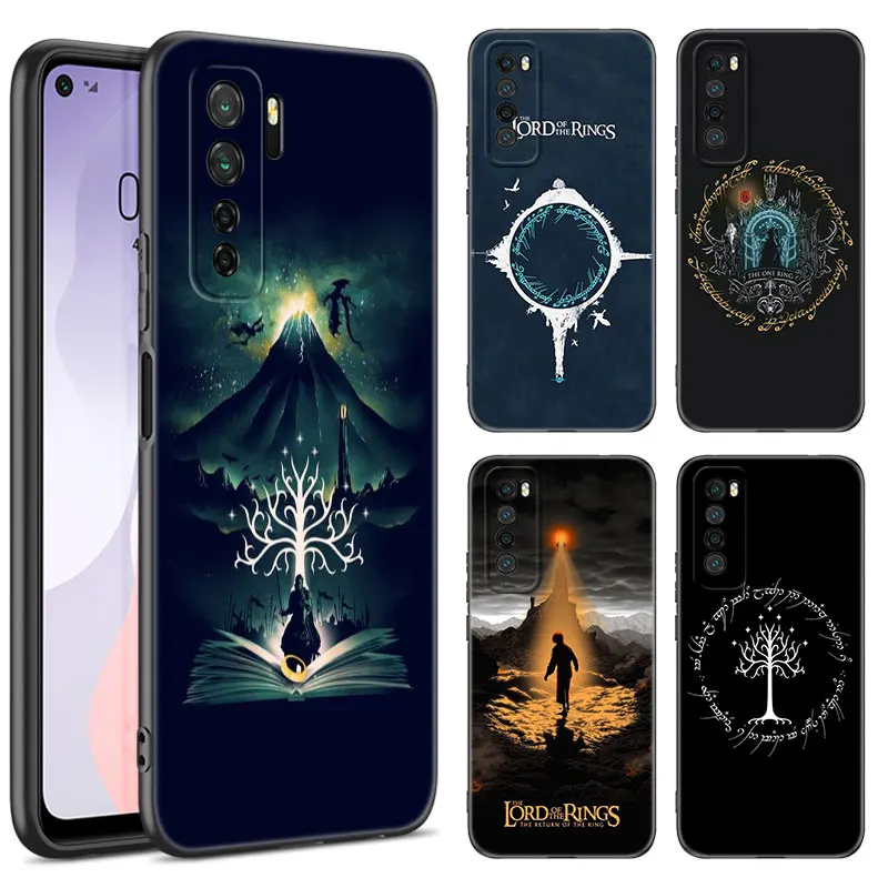 The L-Lord of the R-Rings Black Phone Case For Huawei Nova 11 12 Ultra 9 10 SE Pro 11E 11i 12i Y70 Plus Y60 Y61 Y71 Y72 Y90 Y91