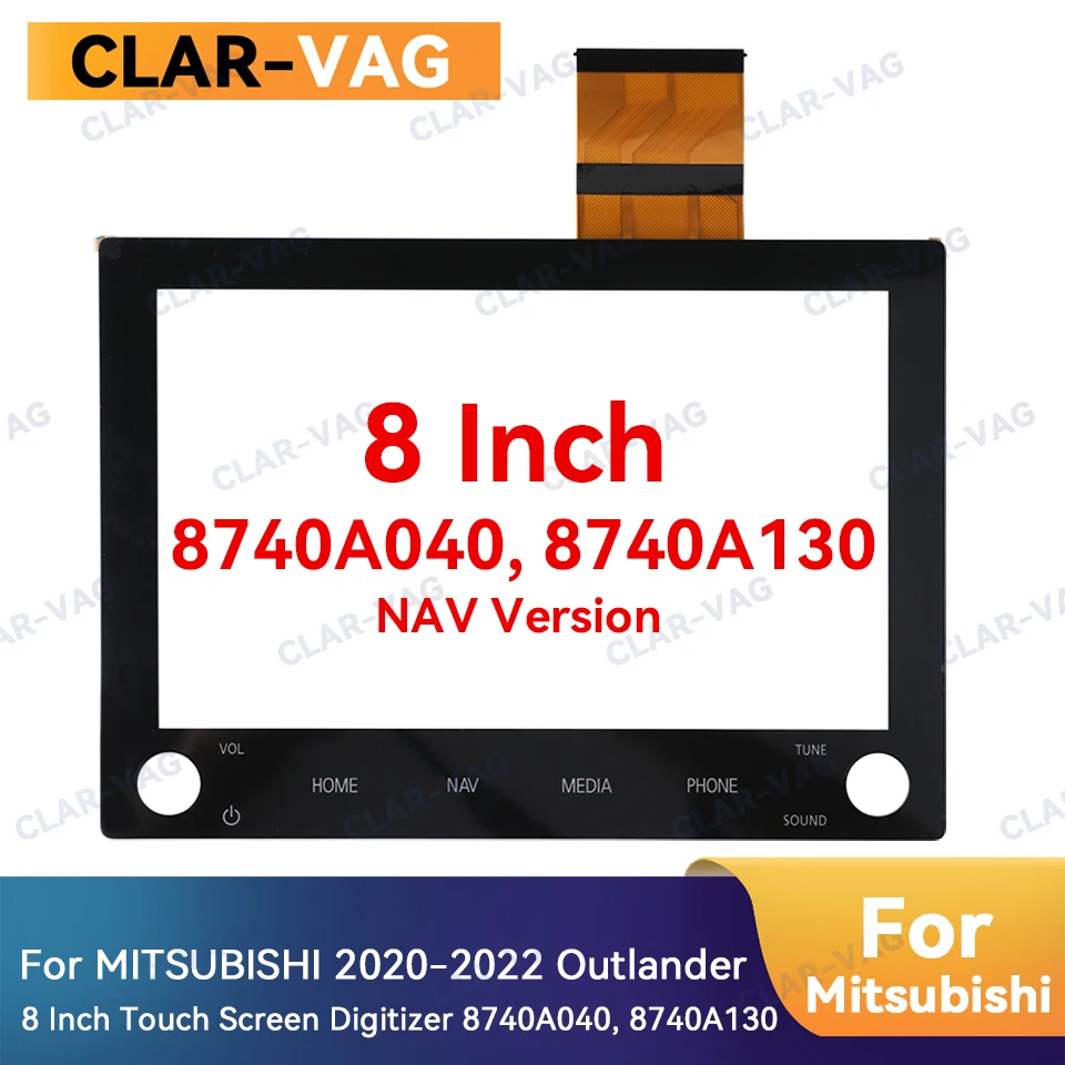 

8 Inch Glass Touch Screen Digitizer Radio DVD Player GPS Navigation For MITSUBISHI Outlander 2020 2021 2022 8740A130 8740A040