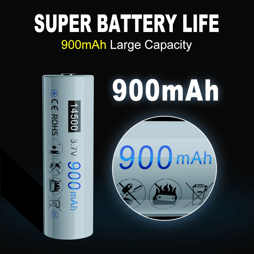 PALO 900mAh 14500 3.7V litowo-jonowe akumulatory AA ogniwo litowe baterii do latarki mysz zabawki latarka latarka Led latarki reflektory