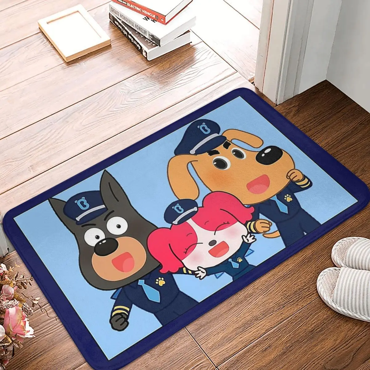 Sheriff Labrador Non-slip Doormat Floor Mat Washable Carpet Rug for Kitchen Entrance Home Balcony Footpad Mats