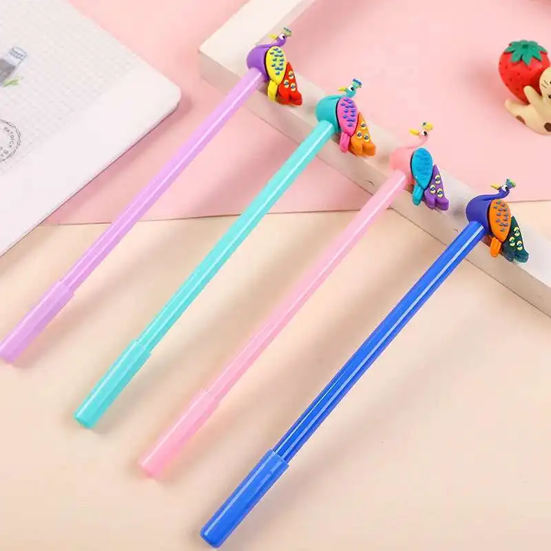 1 Stück Lytwt's Briefpapier niedlichen Bonbon Farbe Pfau Stift Schul büro liefern kreative Styling Kawaii Gel Stift – Detail 4