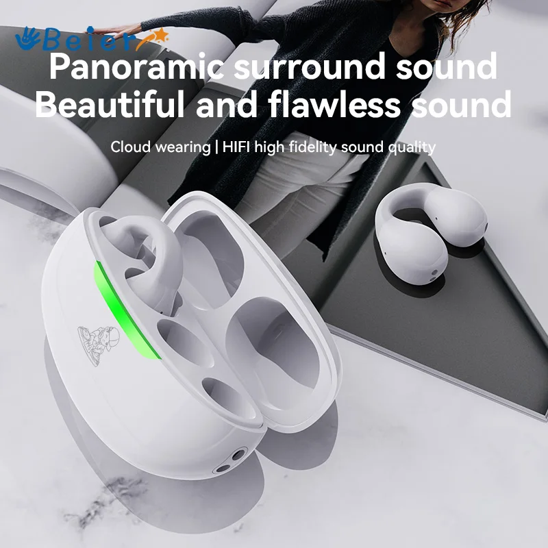 

Beier Bluetooth 5.3 Earphones K10 True Wireless Earbuds Bone Conduction Earclip TWS Sports Gaming Headest Waterproof Headphones