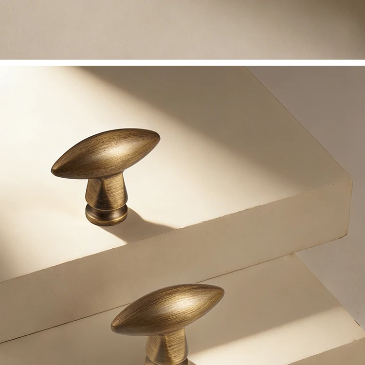 Dooroom Möbelgriffe aus massivem Messing, Vintage-Ovalknöpfe, Schrank-, Kleiderschrank-, Kommode- und Schubladenknöpfe, glatte Oberfläche, langlebig, Großhandel – Detail 8