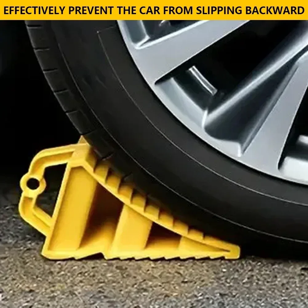 Trailer / RV Wheel Chock with Handles Vehicle Truck Tire Stop Block Anti-slip Parking Wedges Car Stopper Wheel Alignment Block