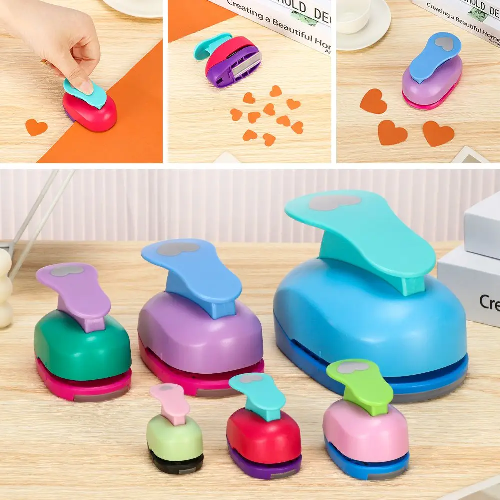 9-75mm Gifts DIY Scrapbooking Cards Making Embossing Paper Shaper Cutter Heart-shaped Hole Punch