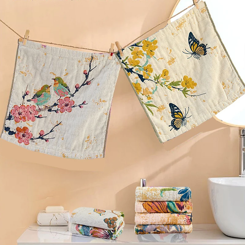 4 stücke 35x35 cm Große Handtuch 4 Schicht Baumwolle Gaze Reine Baumwolle Geschirrtuch Schnell Trocknend Geschirrtuch hause Restaurant Küche Handtuch