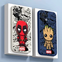 Etui na telefon Deadpool Groot Comics dla OPPO FIND X6 X5 X3 Pro Lite Neo OPPO Reno 8 7 Pro Lite 8T 8Z 7Z 5G miękki tył Coque czarny