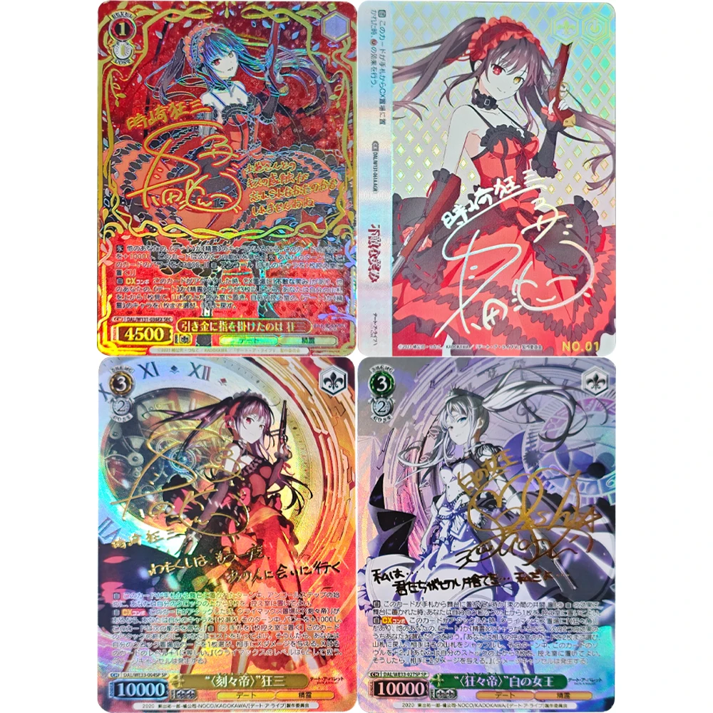 

Anime Collection Card Signed Weiss Schwarz DATE A LIVE Vol.3 DAL/W131-036EX SEC Kurumi Foil Textured Card Child Gifts Toy