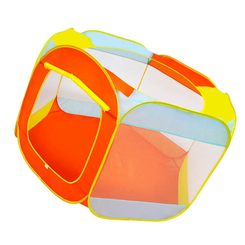 Kids Teepee Game Tent Castle Play Single Layer Playhouse Orange Child