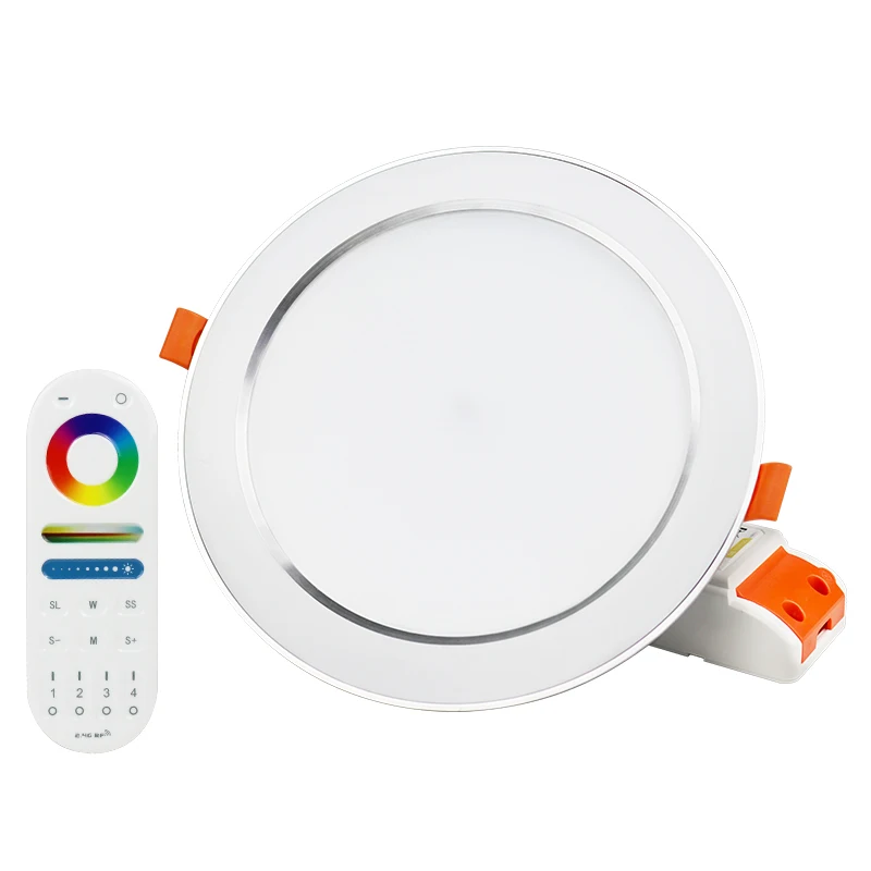 10P 6/9/12W RGB + CCT LED Light Dimmable Smart Lamp for Living Room 110-240V AC Remote Control/Zigbee/Voice Control for APP/2.4G